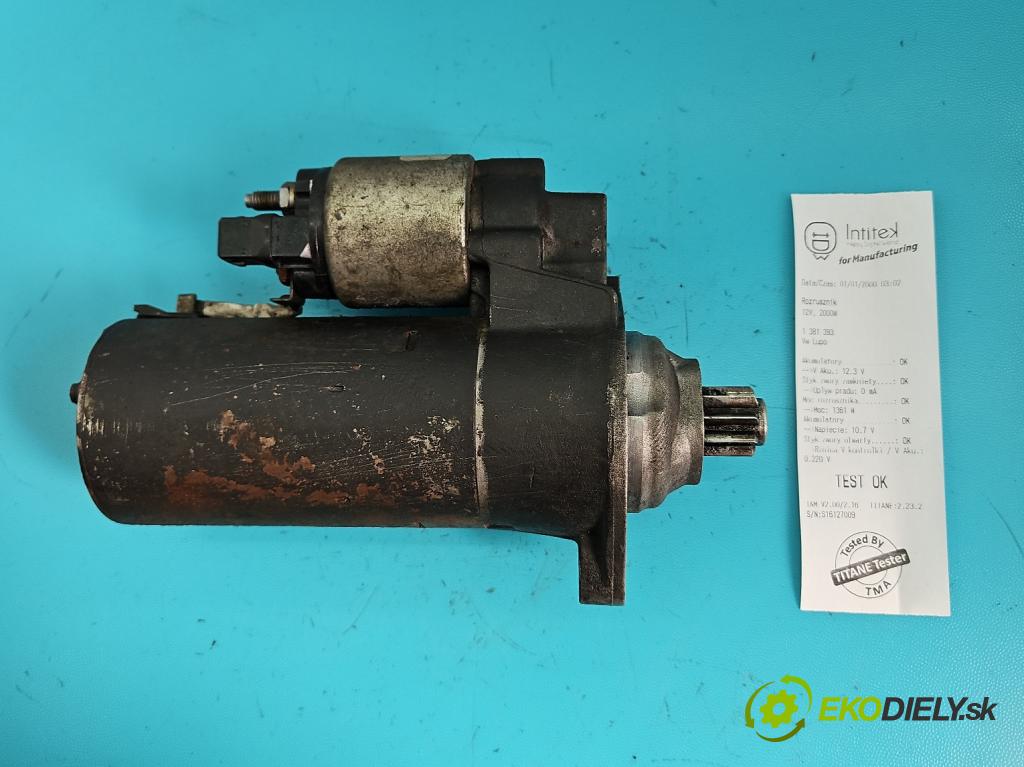 Vw Lupo 1.7 sdi 60 HP manual 44 kW 1716 cm3 3- štartér  (Štartéry)