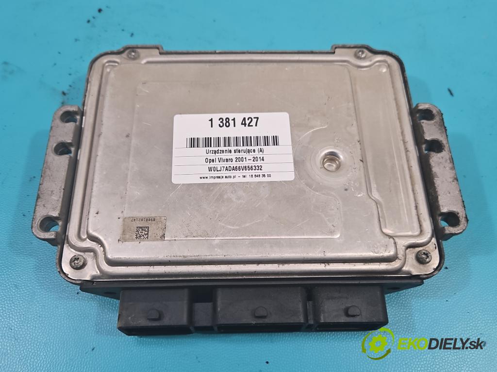 Opel Vivaro 2001-2014 2.5 cdti 135 hp manual 99 kW 2463 cm3 5- řídící jednotka motoru 0281011890
