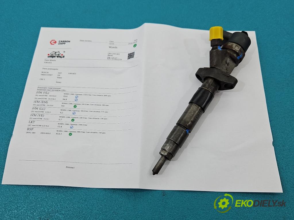 Opel Vivaro 2001-2014 2.5 cdti 135 HP manual 99 kW 2463 cm3 5- vstrek 0445110087 (Vstrekovače)