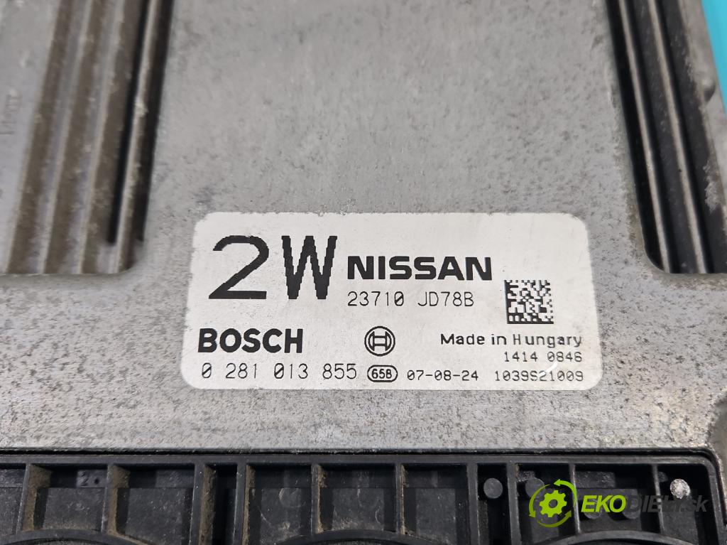 Nissan Qashqai I J10 2006-2013 2.0 dci 150 hp manual 110 kW 1994 cm3 5- řídící jednotka motoru 0281013855
