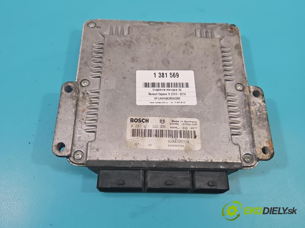 Renault Espace IV 2003-2014 2.2 dci 150 hp manual 110 kW 2188 cm3 5- řídící jednotka motoru 0281011325