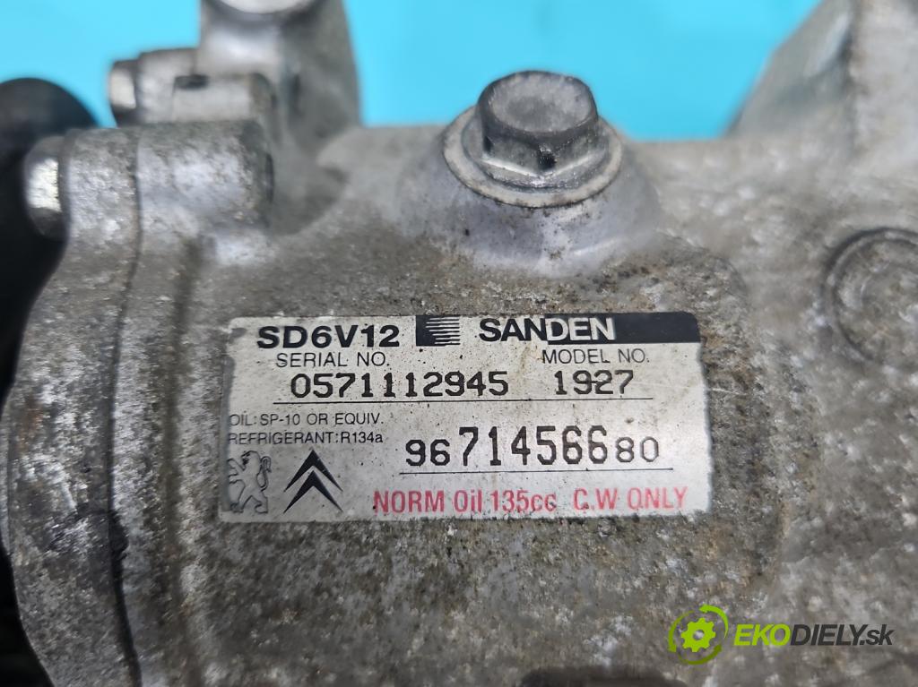 Citroen C3 I 2002-2009 1.4 hdi 68 hp manual 50 kW 1398 cm3 5- Kompresor: klíma 9671456680 (Kompresory)