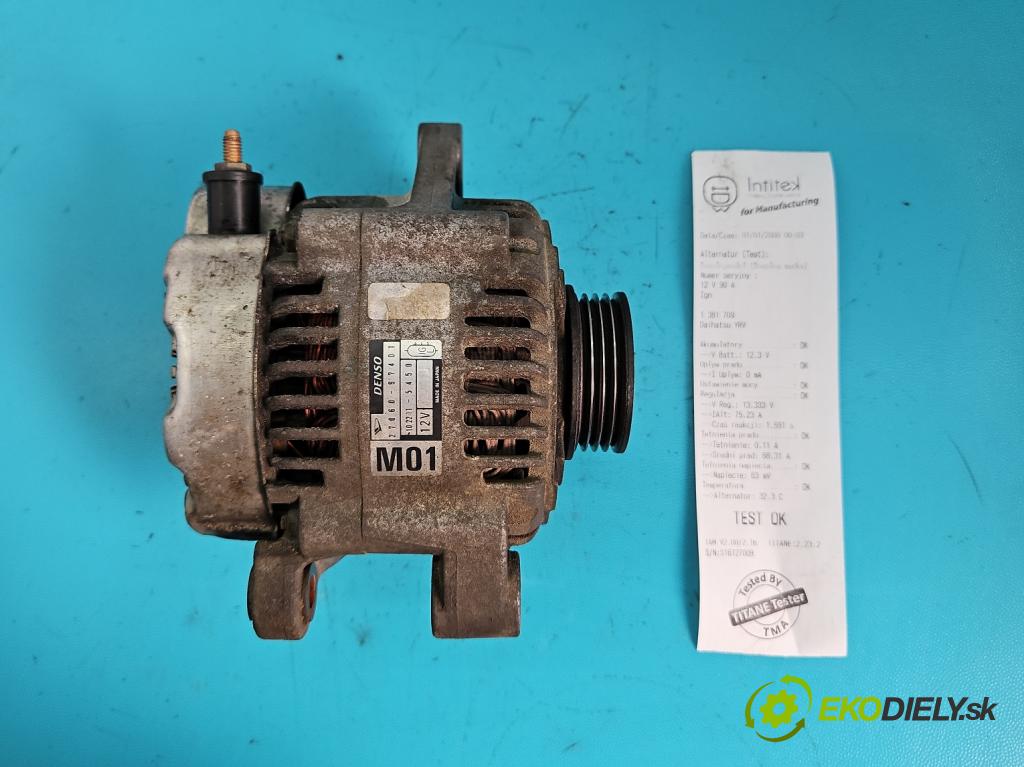 Daihatsu YRV 2000-2005 1.3 16V 87 HP manual 64 kW 1298 cm3 5- Alternator 27060-97401 (Alternátory)