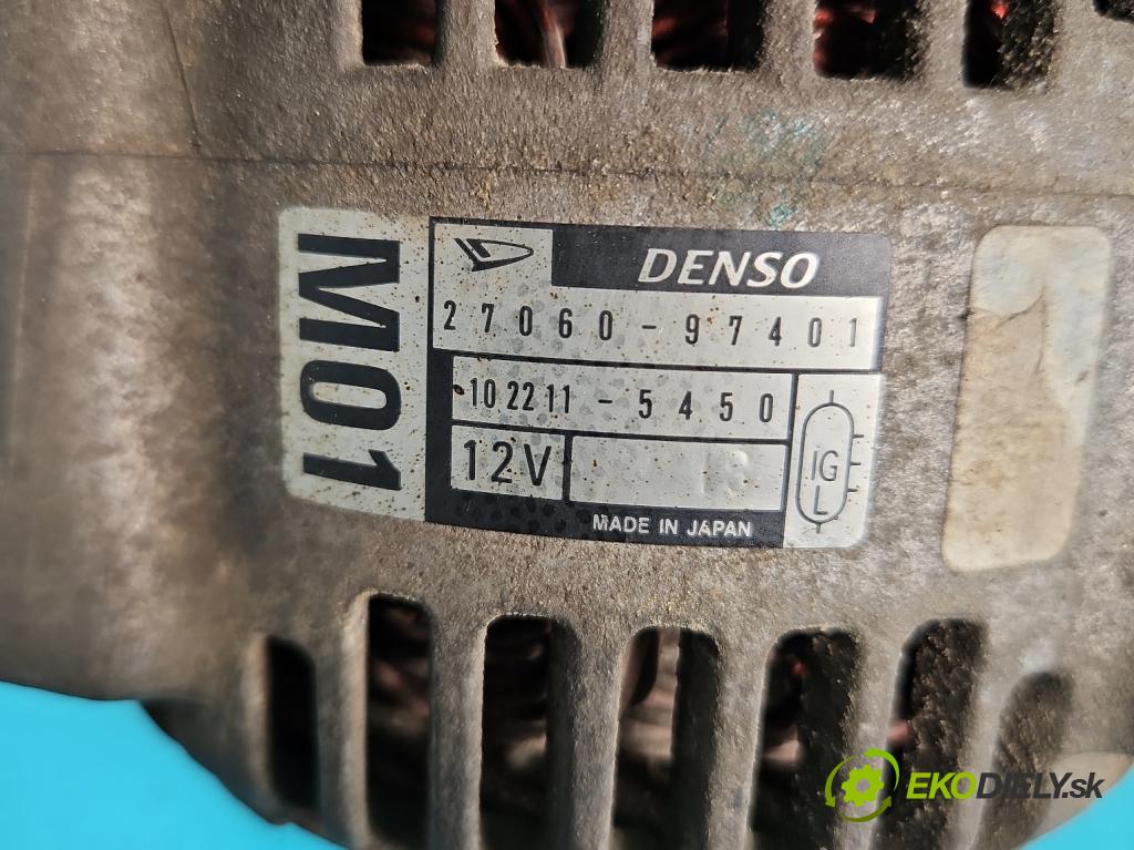 Daihatsu YRV 2000-2005 1.3 16V 87 HP manual 64 kW 1298 cm3 5- Alternator 27060-97401 (Alternátory)