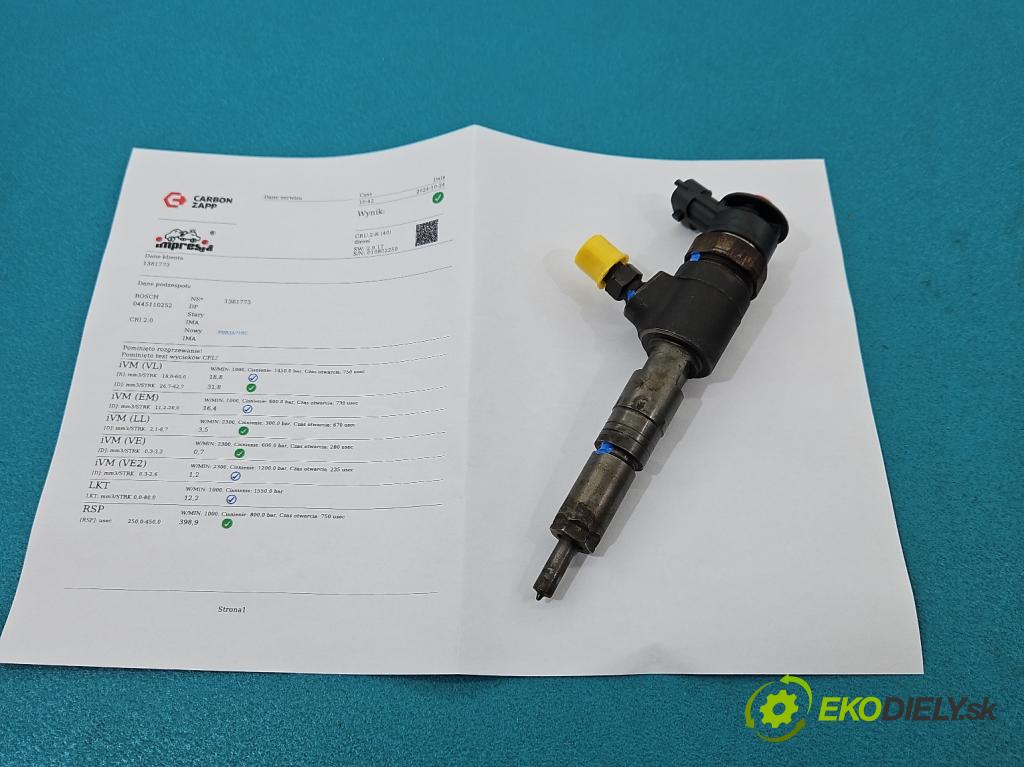 Citroen C3 I 2002-2009 1.4 hdi 68 HP manual 50 kW 1398 cm3 5- vstrek 0445110252 (Vstrekovače)