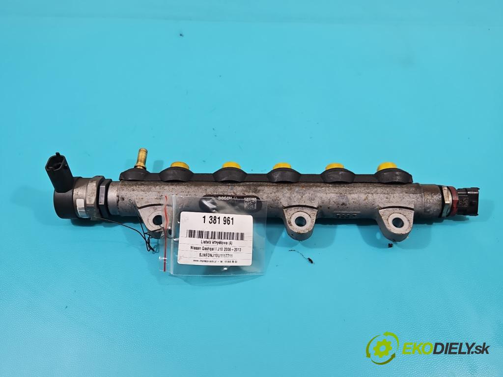 Nissan Qashqai I J10 2006-2013 2.0 dci 150 HP manual 110 kW 1994 cm3 5- lišta vstrekovacia 0445214155 (Vstrekovacie lišty)