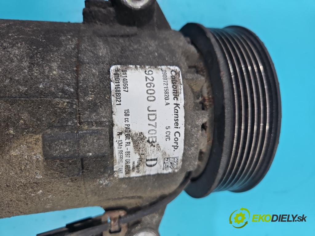 Nissan Qashqai I J10 2006-2013 2.0 dci 150 hp manual 110 kW 1994 cm3 5- Kompresor: klíma 92600-JD70B (Kompresory)
