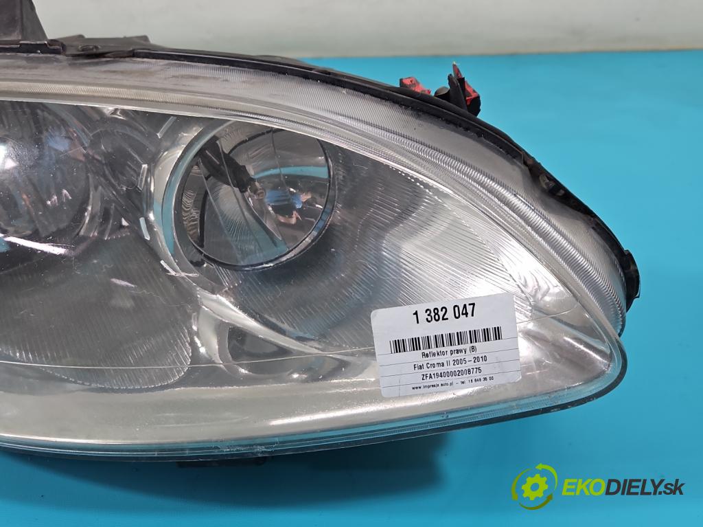 Fiat Croma II 2005-2010 1.9 jtd 120 HP manual 88 kW 1910 cm3 5- Reflektor: pravý  (Pravé)