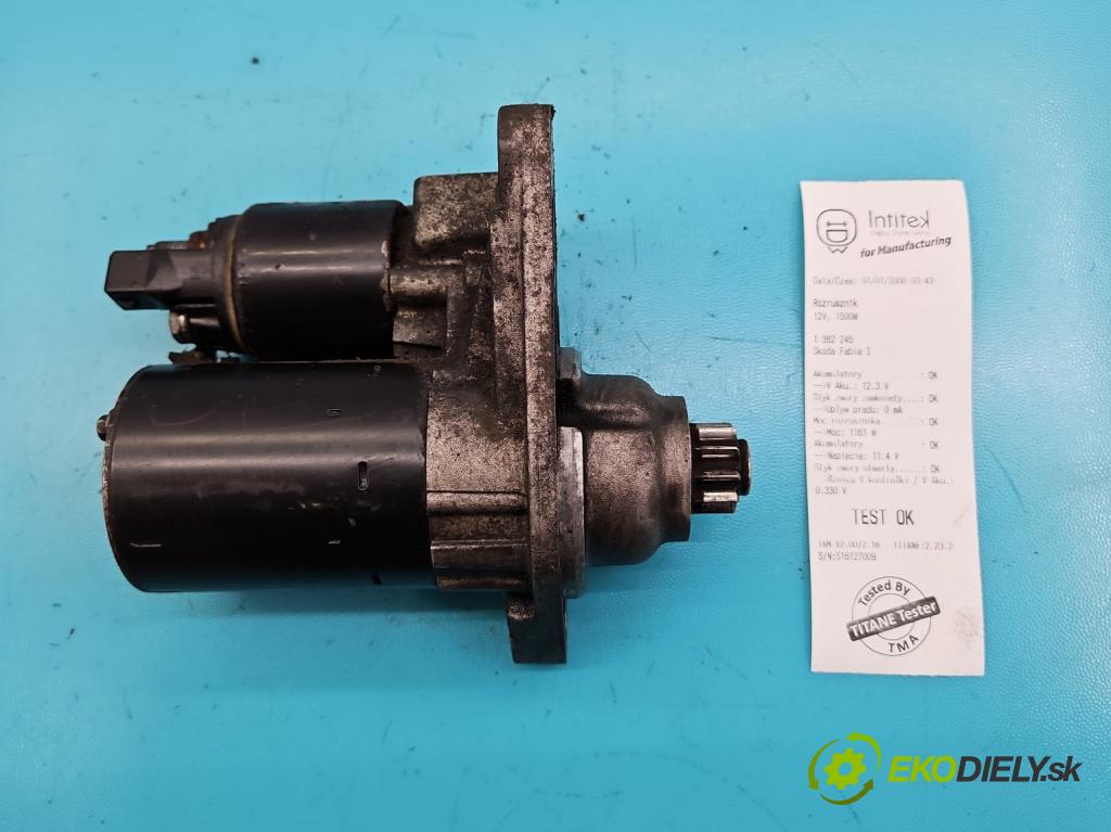 Skoda Fabia I 1999-2007 1.4 16V 101 HP manual 74 kW 1390 cm3 5- štartér 0001120400 (Štartéry)