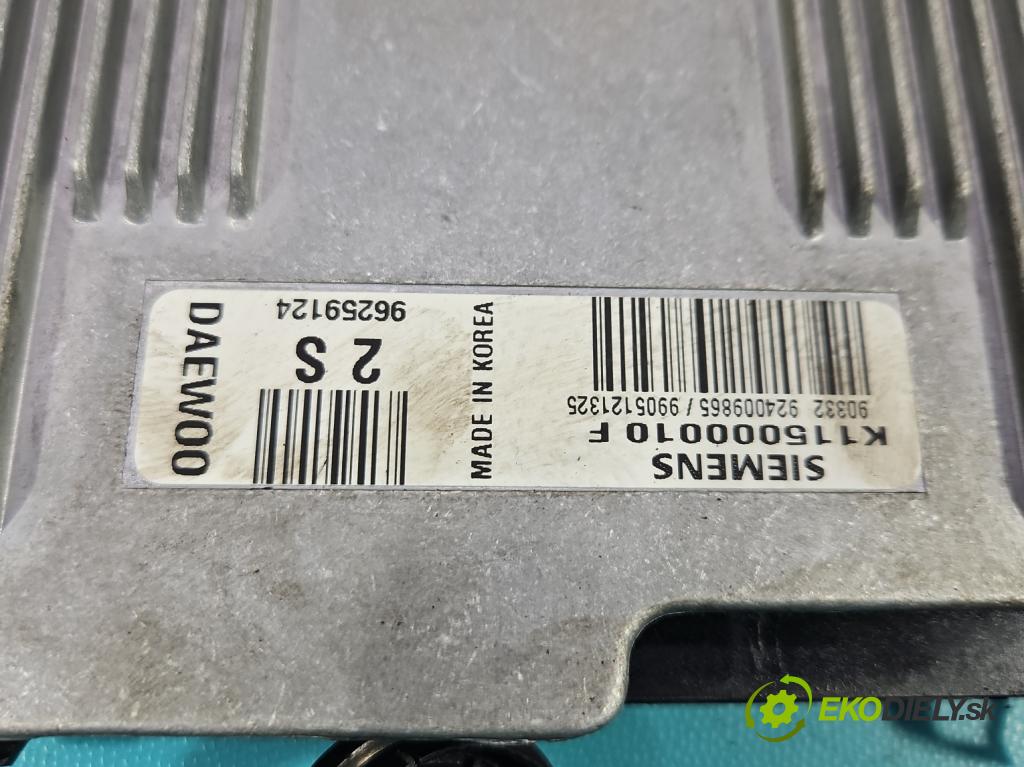 Daewoo Matiz 0.8 51KM manual 37,5 kW 796 cm3 5- řídící jednotka motoru 96259124
