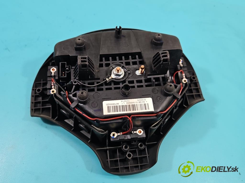 Peugeot 308 I 2007-2013 1.6 hdi 92 HP manual 68 kW 1560 cm3 5- airbag vzduch: Řidiči: 96758003ZD (Airbagy)