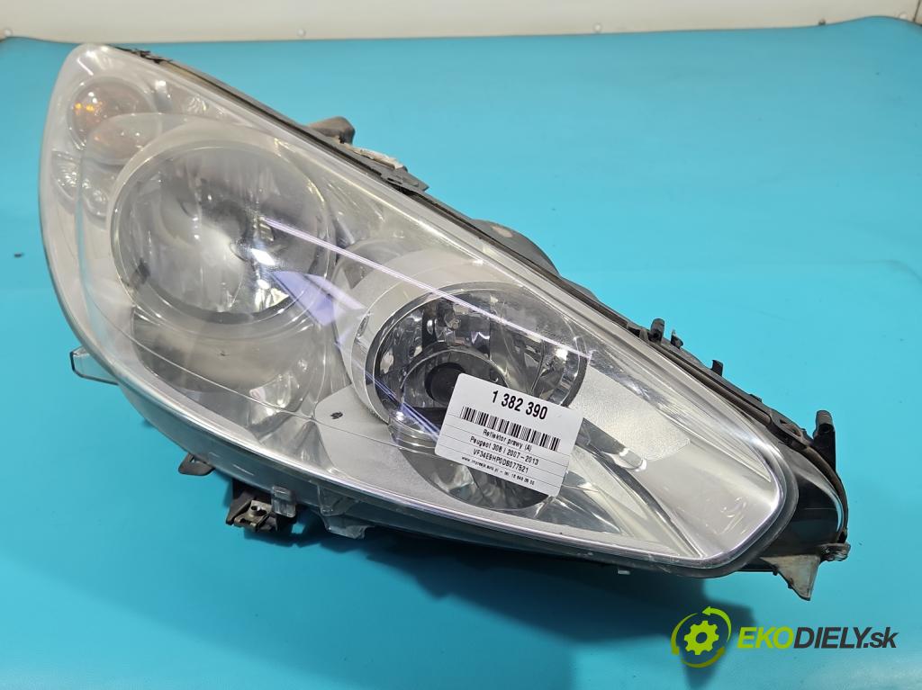 Peugeot 308 I 2007-2013 1.6 hdi 92 HP manual 68 kW 1560 cm3 5- Reflektor: pravý  (Pravé)