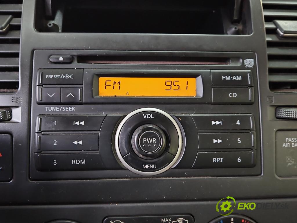Nissan Tiida 1.8 16V 125 HP automatic 92 kW 1769 cm3 5- Radio originál PN-2812L