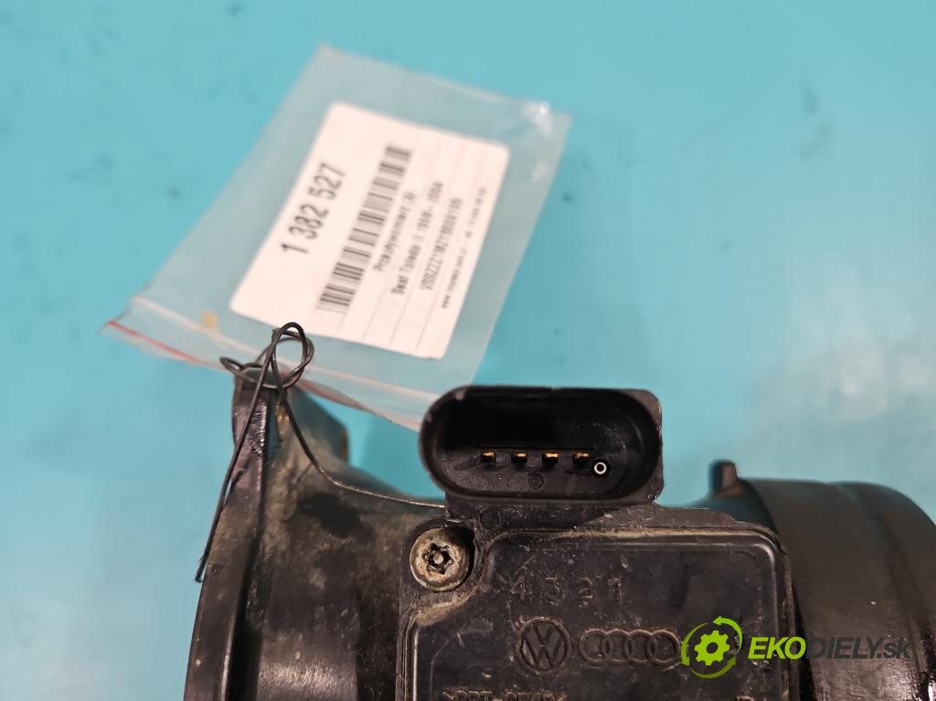 Seat Toledo II 1998-2004 1.6 SR 101 HP manual 74 kW 1595 cm3 4- průtokoměr: 06A906461B (Váhy vzduchu)