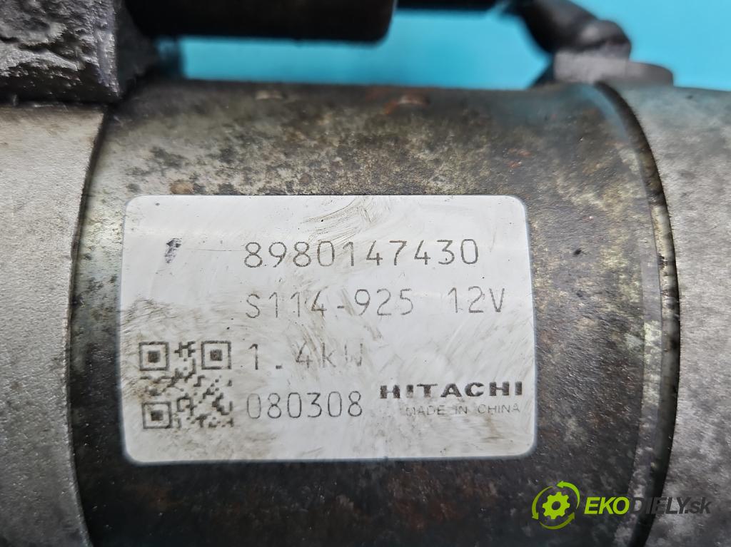 Opel Astra III 2004-2014 1.7 cdti 101 HP manual 74 kW 1686 cm3 5- štartér 8980147430 (Štartéry)