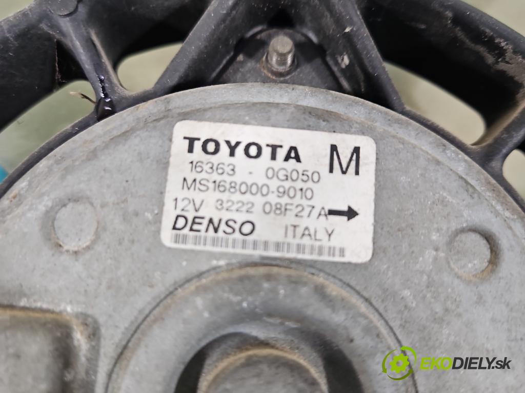 Toyota Yaris I 1999-2005 1.4 D4D 75 HP manual 55 kW 1364 cm3 5- Ventilátor chladiča 16363-0G050