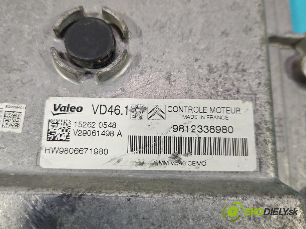 Peugeot 2008 I 2013-2019 1.2 VTi 110 hp manual 81 kW 1199 cm3 5- řídící jednotka motoru 9812338980