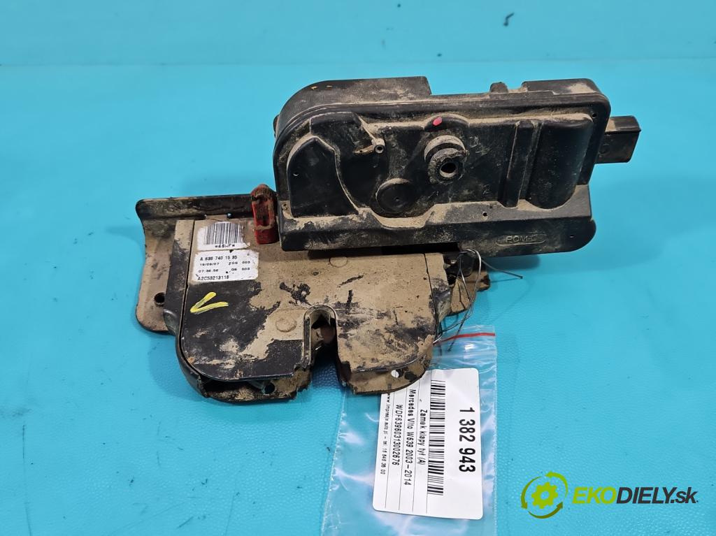 Mercedes Vito W639 2003-2014 2,2.0 cdi 109 hp manual 80 kW 2148 cm3 5- zámek kufrových dveří zadní A6397401535