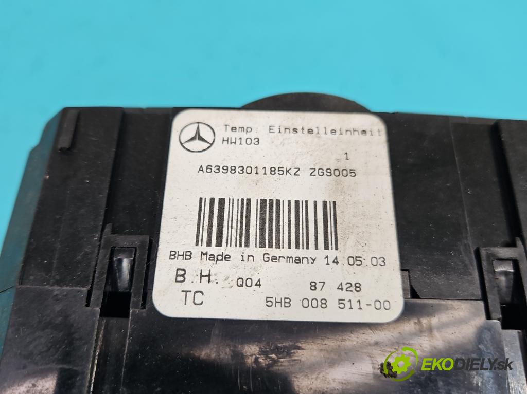 Mercedes Vito W639 2003-2014 2,2.0 cdi 109 HP manual 80 kW 2148 cm3 5- panel kúrenia A6398301185KZ