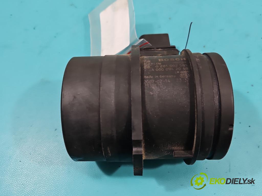 Mercedes Vito W639 2003-2014 2,2.0 cdi 109 HP manual 80 kW 2148 cm3 5- průtokoměr: 0281002585 (Váhy vzduchu)