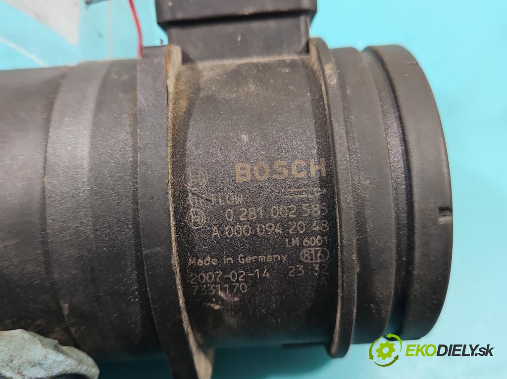 Mercedes Vito W639 2003-2014 2,2.0 cdi 109 HP manual 80 kW 2148 cm3 5- průtokoměr: 0281002585 (Váhy vzduchu)