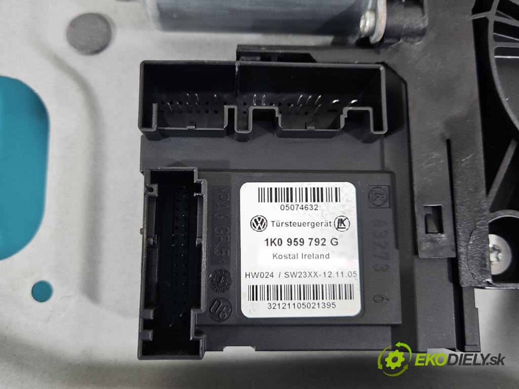 Vw Touran I 2003-2015 1.9 tdi 105 hp manual 77 kW 1896 cm3 5- mechanismus stahování přední pravý 1T0959702B