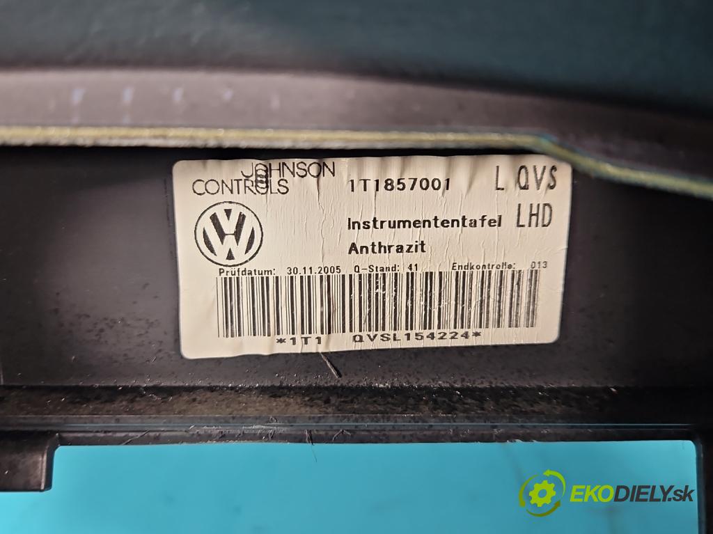 Vw Touran I 2003-2015 1.9 tdi 105 HP manual 77 kW 1896 cm3 5- kokpit,pristrojová doska rozdeľovacia
