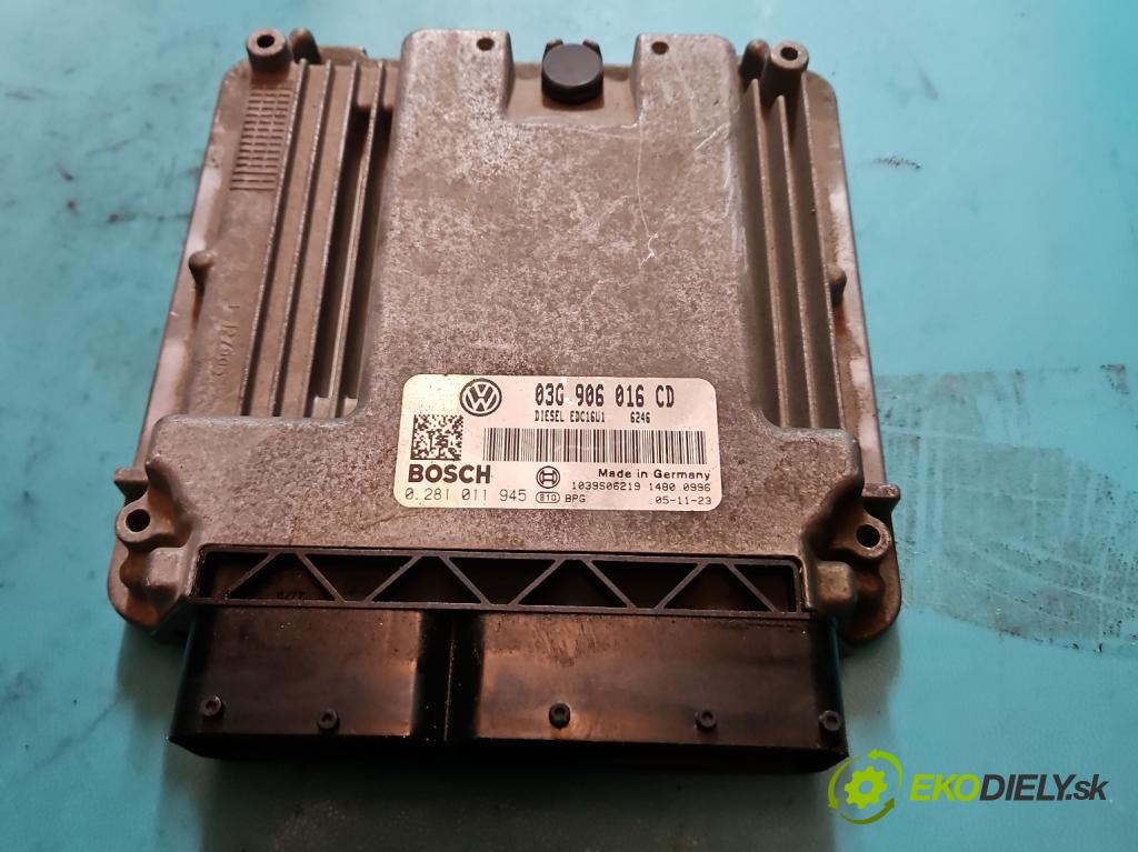 Vw Touran I 2003-2015 1.9 tdi 105 HP manual 77 kW 1896 cm3 5- riadiaca jednotka motora 03G906016CD