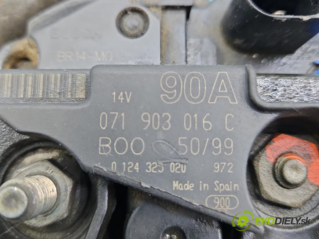 Vw Passat B5 1995-2005 1.8 T 150 hp manual 110 kW 1781 cm3 5- Alternator 071903016C (Alternátory)