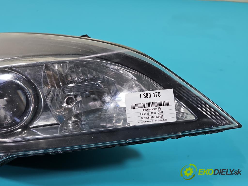 Kia Ceed I 2006-2012 1.6 crdi 116 HP manual 85 kW 1582 cm3 5- Reflektor: pravý  (Pravé)