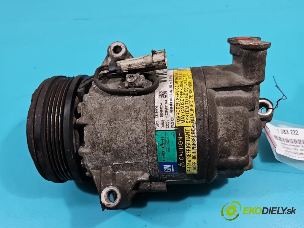Opel Astra II 1998-2009 1.6 16V 105 hp manual 77 kW 1598 cm3 5- Kompresor: klíma 13124750 (Kompresory)