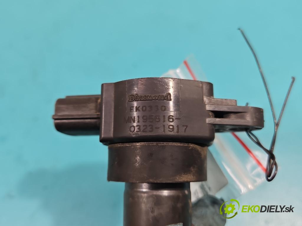 Mitsubishi Colt Z30 VI 2004-2012 1.3 16V 95 HP manual 70 kW 1332 cm3 5- cievka zapaľovacia MN195616 (Zapaľovacie cievky, moduly)