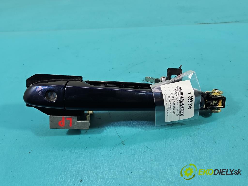 Mazda 3 III BM 2013-2018 2.0 16V 155 HP manual 114 kW 1998 cm3 4- rukoväť predné ľavé mimo:  (Vonkajšie predné ľavé)