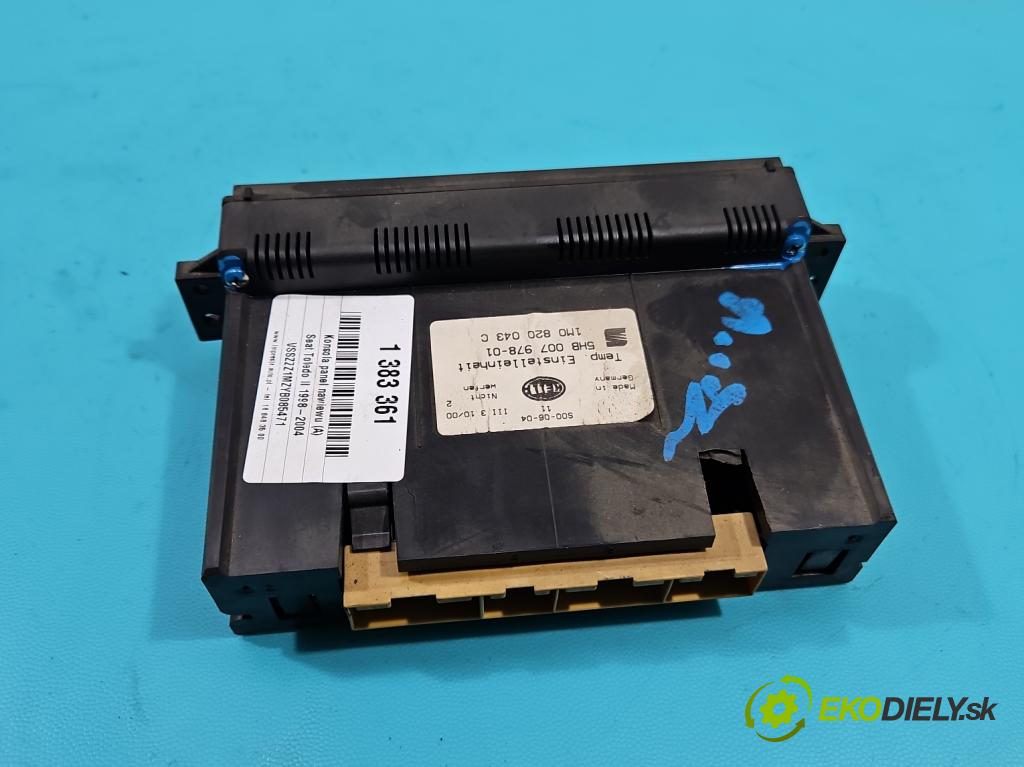 Seat Toledo II 1998-2004 1.9 tdi 110 HP manual 81 kW 1896 cm3 4- panel kúrenia 1M0820043C