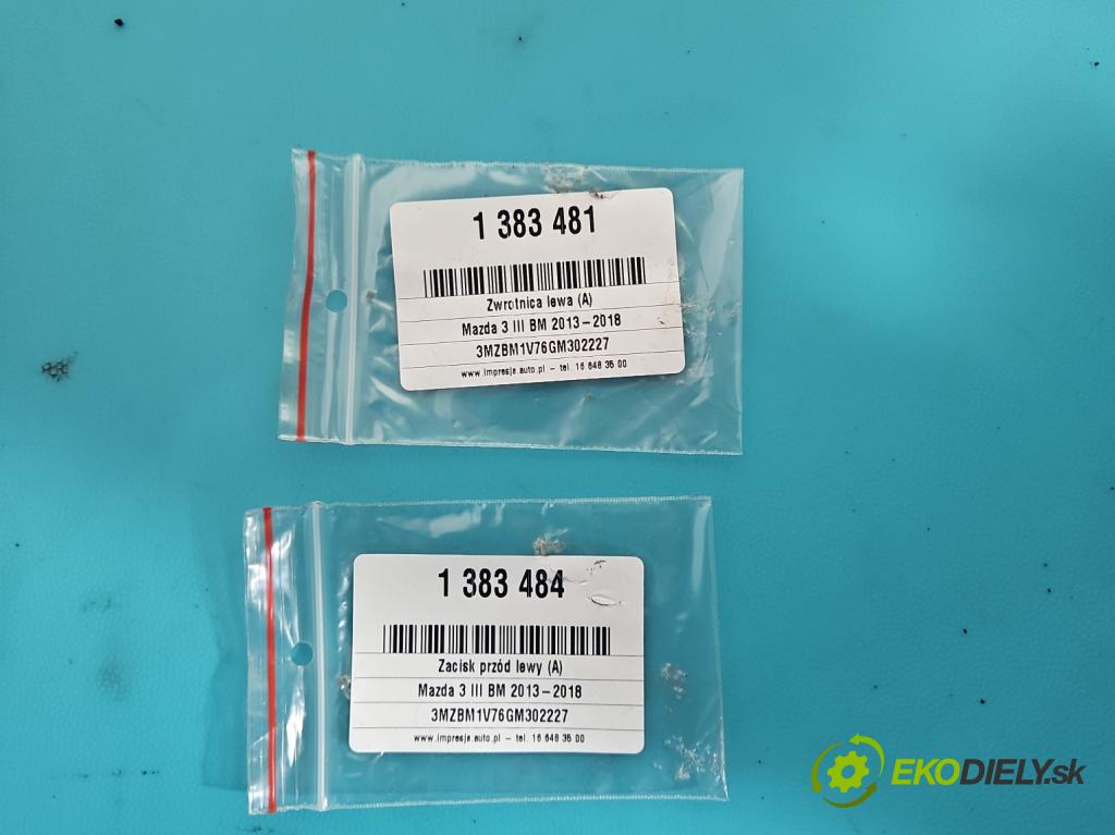 Mazda 3 III BM 2013-2018 2.0 16V 155 HP manual 114 kW 1998 cm3 4- brzdič predné ľavý  (Ostatné)