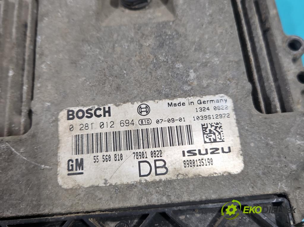Opel Astra III 2004-2014 1.7 cdti 101 hp manual 74 kW 1686 cm3 3- řídící jednotka motoru 0281012694