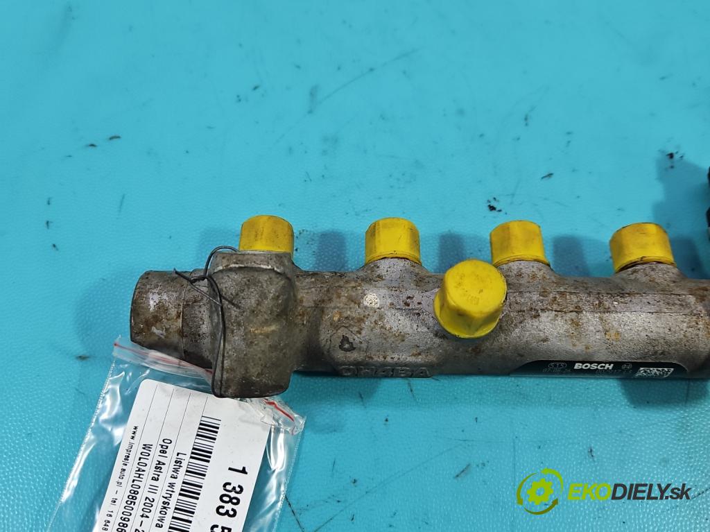 Opel Astra III 2004-2014 1.7 cdti 101 HP manual 74 kW 1686 cm3 3- lišta vstrekovacia 0445214094 (Vstrekovacie lišty)