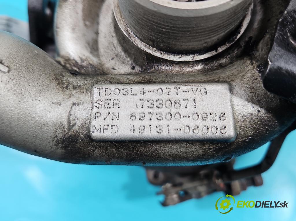 Opel Astra III 2004-2014 1.7 cdti 101 hp manual 74 kW 1686 cm3 3- Turbodmychadlo 49131-06006 (Turbodúchadla (kompletní))