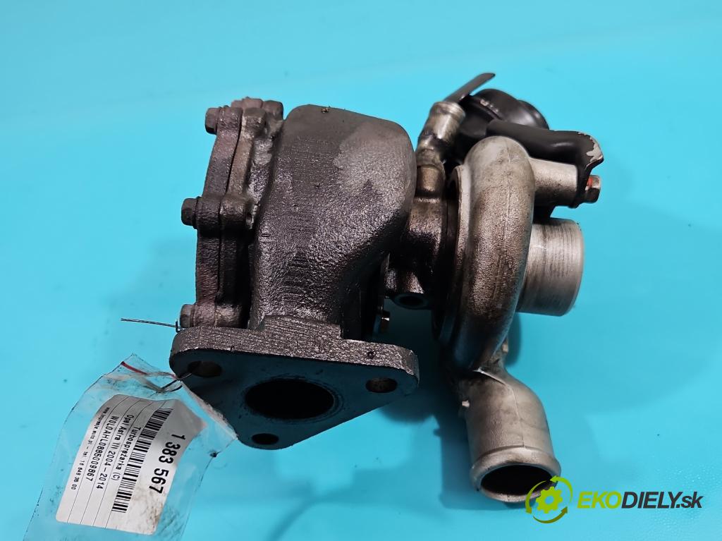 Opel Astra III 2004-2014 1.7 cdti 101 hp manual 74 kW 1686 cm3 3- Turbodmychadlo 49131-06006 (Turbodúchadla (kompletní))