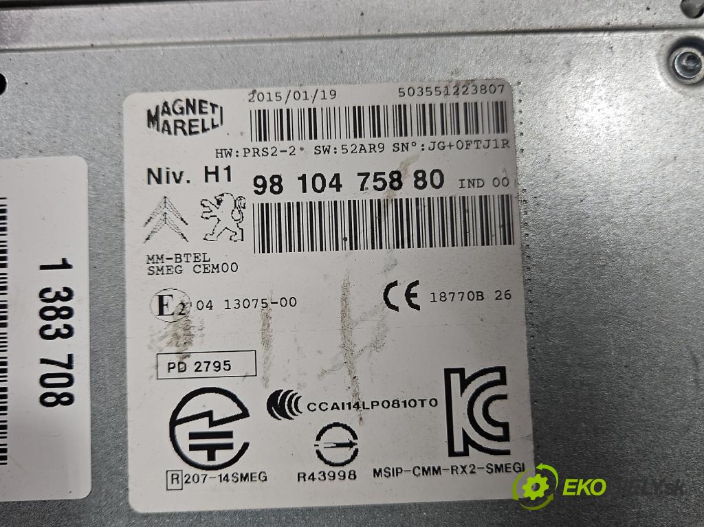 Peugeot 308 II 2013-2021 2.0 e-hdi 150 HP manual 110 kW 1997 cm3 5- Radio originál 9810475880