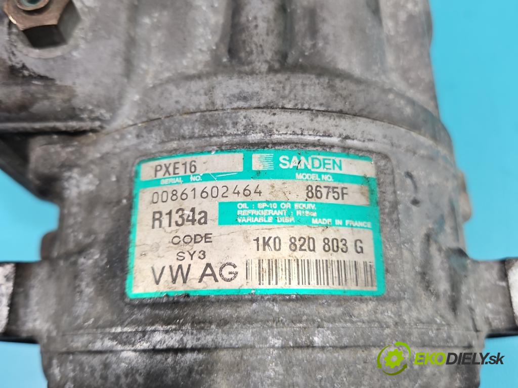 Vw Golf V 2003-2009 1.6 SR 102 hp manual 75 kW 1595 cm3 5- Kompresor: klíma 1K0820803G (Kompresory)