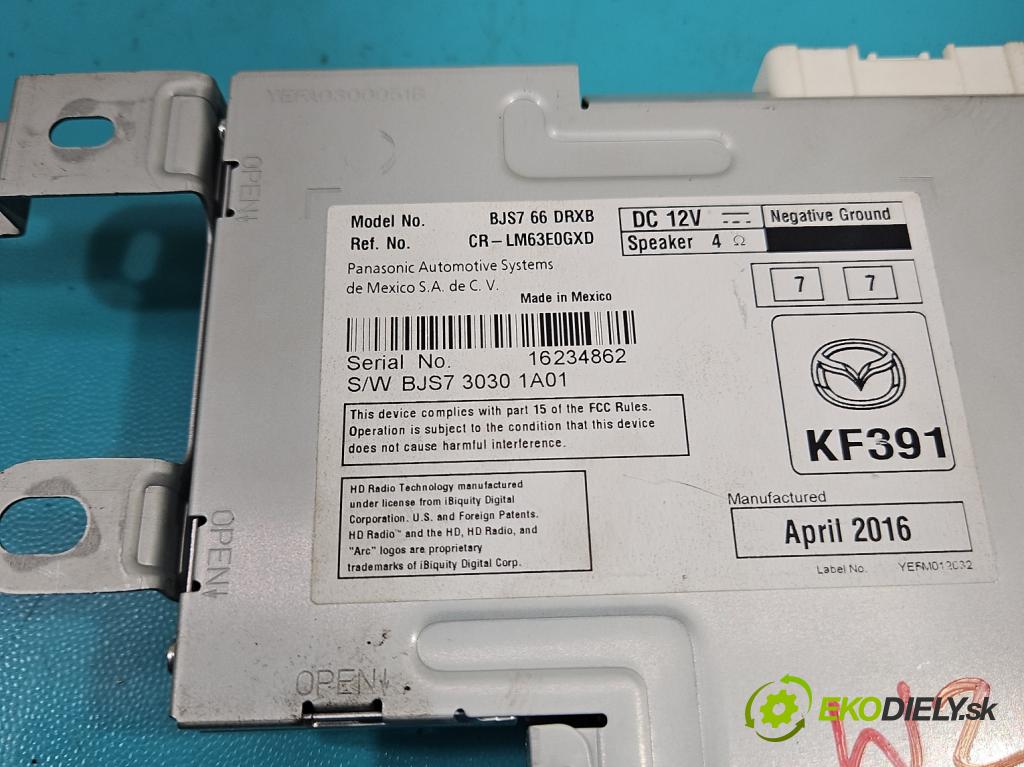 Mazda 3 III BM 2013-2018 2.0 16V 155 HP manual 114 kW 1998 cm3 4- Zesilovač: BJS766DRXB (Zosilňovače)