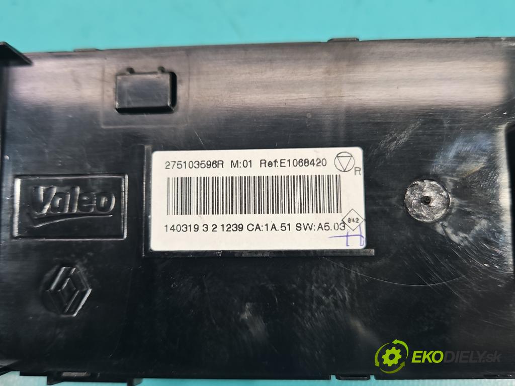 Renault Megane III 2008-2016 1.6 16V 110 HP manual 81 kW 1598 cm3 5- panel kúrenia 275103596R