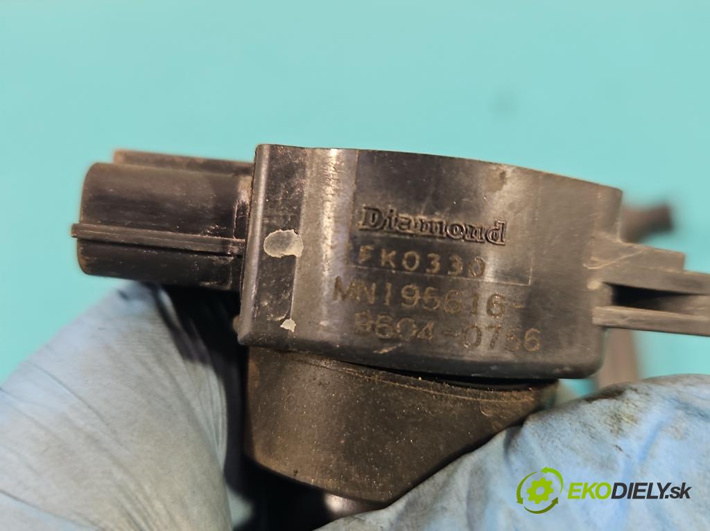 Mitsubishi Colt Z30 VI 2004-2012 1.1 12V 75 HP manual 55 kW 1124 cm3 3- cievka zapaľovacia MN195616 (Zapaľovacie cievky, moduly)