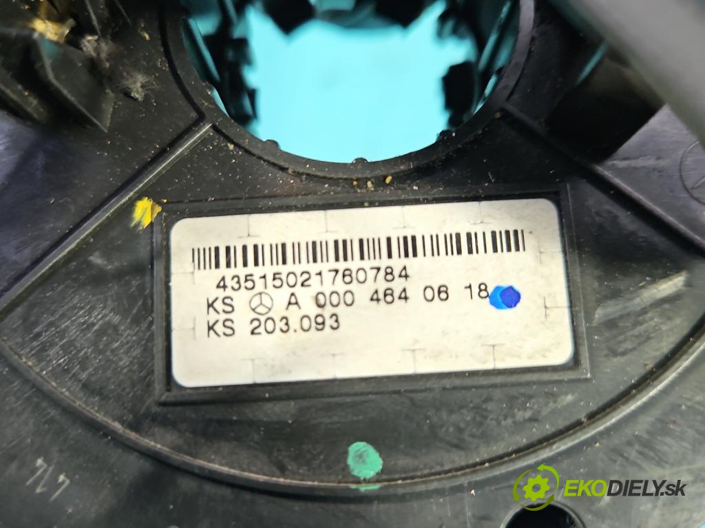 Mercedes C W203 2000-2007 2,2.0 cdi 143 HP manual 105 kW 2148 cm3 4- Páska: airbag A0004640618 (Airbagy)