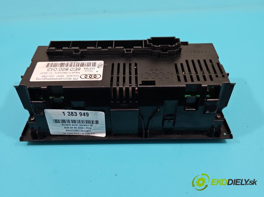 Audi A4 B6 2000-2004 2.0 20V 131 HP automatic 96 kW 1984 cm3 4- panel kúrenia 8E0820043