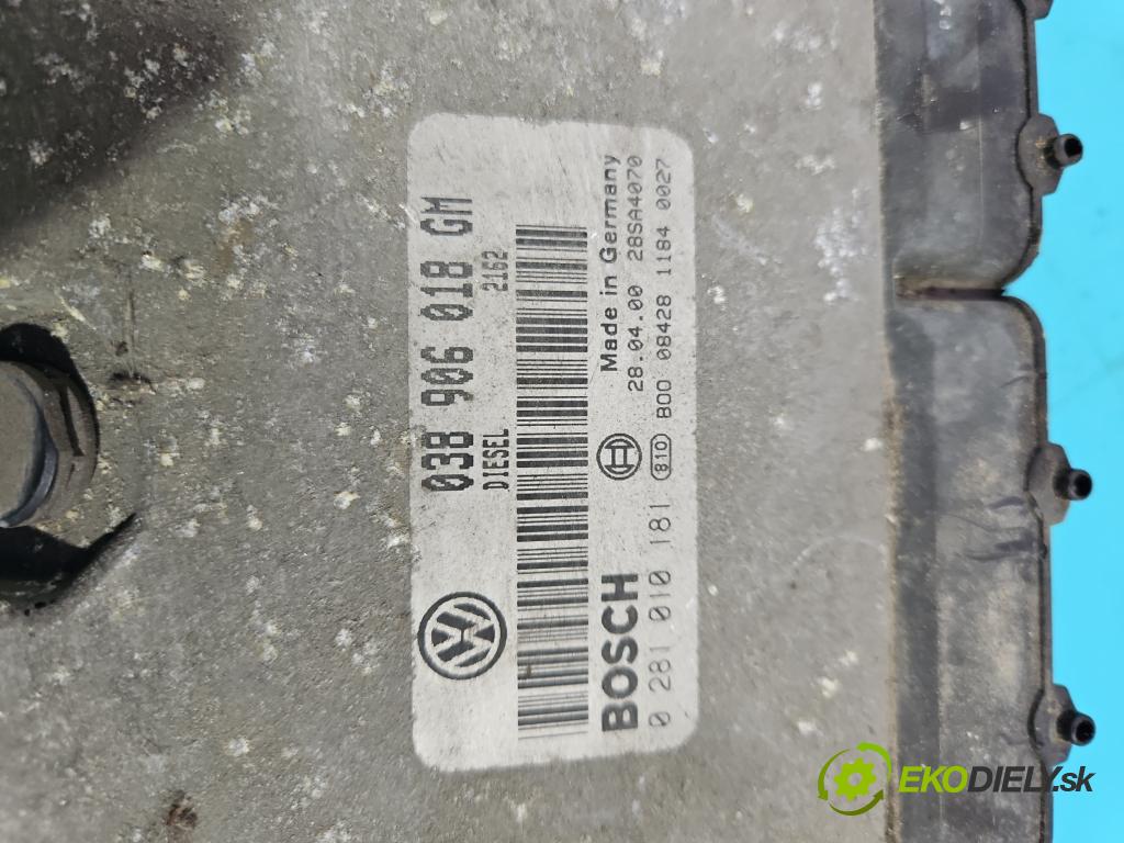Skoda Octavia I 1996-2010 1.9 TDI 110 hp manual 81 kW 1896 cm3 5- řídící jednotka motoru 038906018GM