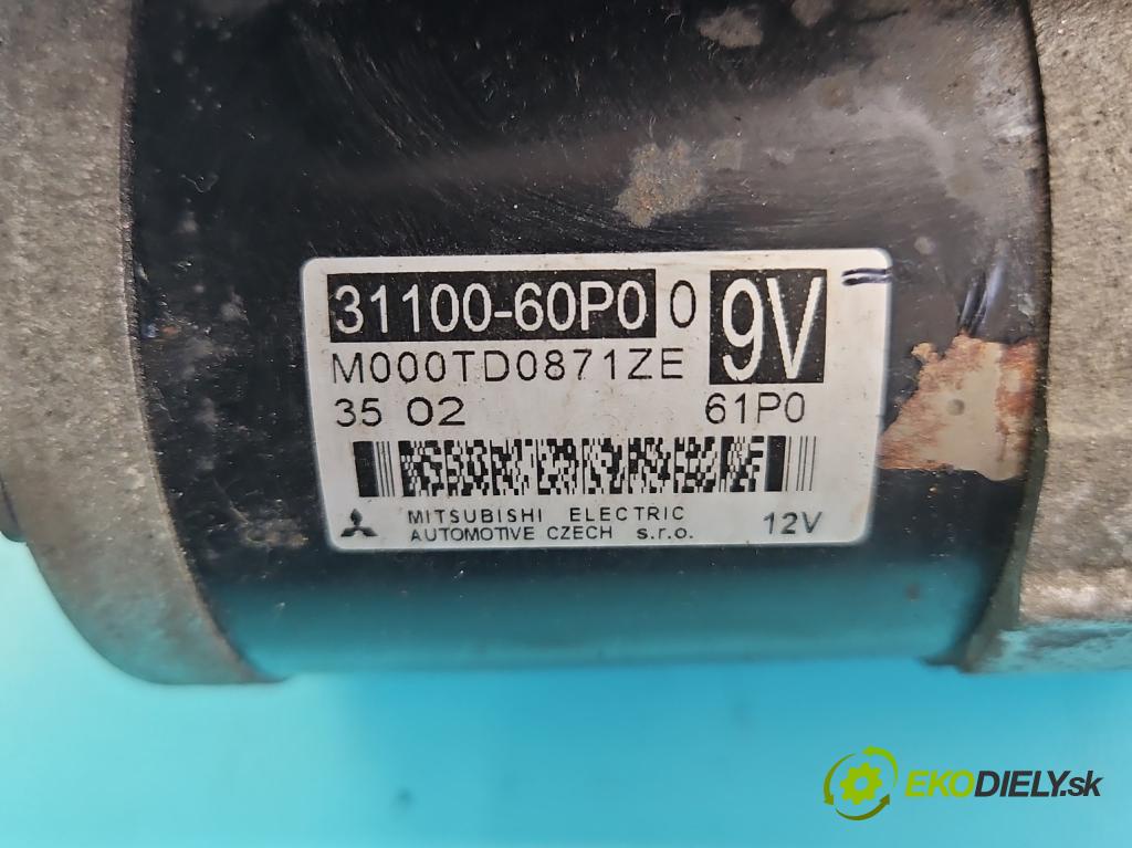 Suzuki Swift Mk7 2010-2017 1.2 16V 94 HP manual 69 kW 1242 cm3 5- štartér 31100-60P0 (Štartéry)