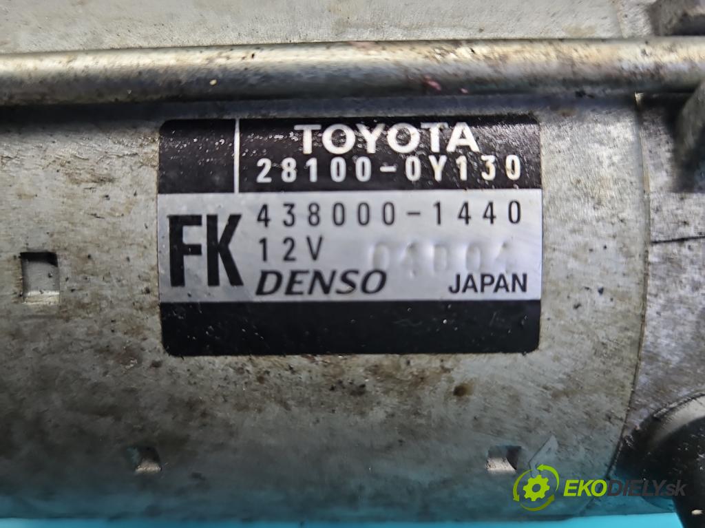 Toyota Yaris III 2011-2020 1.5 VVTi 111KM manual 82 kW 1496 cm3 5- štartér 28100-0Y130 (Štartéry)