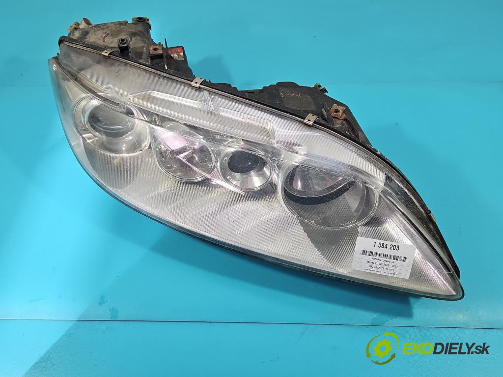 Mazda 6 I GG 2002-2007 2.3b 166 HP manual 122 kW 2261 cm3 4- Reflektor: pravý 014002477R (Pravé)